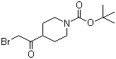 结构式 CAS# 301221-79-4, 4-(溴乙酰基)哌啶-1-甲酸叔丁酯