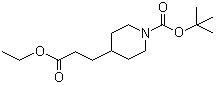 结构式 CAS# 301232-45-1, 4-(3-乙氧基-3-氧代丙基)哌啶-1-羧酸叔丁酯