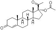 structure of CAS# 302-23-8, Hydroxyprogesterone acetate;17a-Acetoxyprogesterone; 17a-Hydroxyprogesterone acetate; 17a-Hydroxy-4-pregnene-3,20-dione acetate