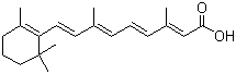 structure of CAS# 302-79-4, Tretinoin;3,7-Dimethyl-9-(2,6,6-trimethyl-1-cyclohexen-1-yl)-2,4,6,8-nonatetraenoic acid; all-trans-Retinoic acid; Vitamin A acid