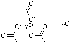 结构式 CAS# 304675-69-2, 乙酸钇一水合物