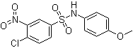 结构式 CAS# 30751-26-9, 4-氯-N-(4-甲氧基苯基)-3-硝基苯磺酰胺