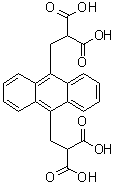 结构式 CAS# 307554-62-7, alpha9,alpha10-二羧基-9,10-蒽二丙酸