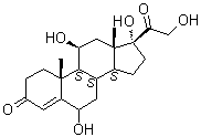 structure of CAS# 3078-34-0, 6-Hydroxycortisol;(11beta)-6,11,17,21-Tetrahydroxypregn-4-ene-3,20-dione