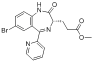structure of CAS# 308242-23-1, Methyl (S)-3-(7-bromo-2-oxo-5-(pyridin-2-yl)-2,3-dihydro-1H-benzo(e)(1,4)diazepin-3-yl)propanoate;methyl 3-[(3S)-7-bromo-2-oxo-5-pyridin-2-yl-1,3-dihydro-1,4-benzodiazepin-3-yl]propanoate