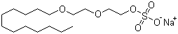 structure of CAS# 3088-31-1, Sodium 2-(2-dodecyloxyethoxy)ethyl sulphate;Sodium lauryl di(oxyethyl) sulfate