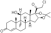 Halcinonide molecular structure (CAS 3093-35-4)