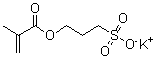 structure of CAS# 31098-21-2, Potassium 3-sulfopropyl methacrylate;Potassium 3-(methacryloyloxy)-1-propanesulfonate; Potassium 3-(methacryloyloxy)propanesulfonate