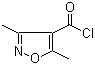 structure of CAS# 31301-45-8, 3,5-Dimethylisoxazole-4-carbonyl chloride