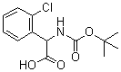 结构式 CAS# 313490-25-4, 2-氯-alpha-[[叔丁氧羰基]氨基]苯乙酸