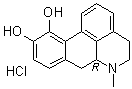 structure of CAS# 314-19-2, R-(-)-Apomorphine hydrochloride;6abeta-Aporphine-10,11-diol, hydrochloride (8CI); (-)-Apomorphine hydrochloride; Apomorphine hydrochloride; Apomorphinium chloride; NSC 11442