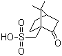结构式 CAS# 3144-16-9, D(+)-10-樟脑磺酸; 右旋樟脑磺酸; 右旋-7,7-三甲基二环[2.2.1]庚烷-2-酮-1-甲磺酸