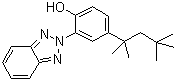 structure of CAS# 3147-75-9, Octrizole;2-(2H-Benzotriazol-2-yl)-4-(1,1,3,3-tetramethylbutyl)phenol