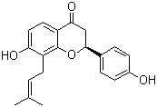 structure of CAS# 31524-62-6, Isobavachin;(2S)-2,3-Dihydro-7-hydroxy-2-(4-hydroxyphenyl)-8-(3-methyl-2-buten-1-yl)- 4H-1-benzopyran-4-one