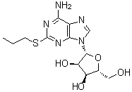 structure of CAS# 31528-53-7, 2-(Propylthio)adenosine;2-(n-Propylthio)adenosine; AR-C 67775XX