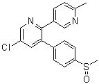 structure of CAS# 316149-01-6, 5-Chloro-6'-methyl-3-[4-(methylsulfinyl)phenyl]-2,3'-bipyridine