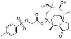 structure of CAS# 31716-01-5, (3aR,4R,5R,7S,8S,9R,9aS,12R)-8-Hydroxy-4,7,9,12-tetramethyl-3-oxo-7-vinyldecahydro-4,9a-propanocyclopenta[8]annulen-5-yl 2-(tosyloxy)acetate;Pleuromutilin 22-Tosylate