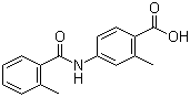 结构式 CAS# 317374-08-6, 2-甲基-4-(2-甲基苯甲酰氨基)苯甲酸
