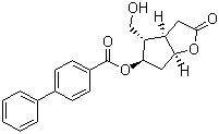结构式 CAS# 31752-99-5, (3aR,4S,5R,6aS)-(-)-六氢-4-(羟甲基)-2-氧代-2H-环戊并[b]呋喃-5-基 1,1'-联苯-4-甲酸酯