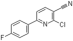 结构式 CAS# 31776-83-7, 2-氯-6-(4-氟苯基)烟腈