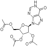 结构式 CAS# 3181-38-2, 2',3',5'-三乙酰肌苷