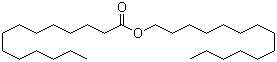 Myristyl myristate molecular structure (CAS 3234-85-3)