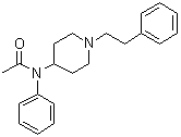 Acetylfentanyl molecular structure (CAS 3258-84-2)