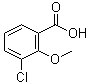 3-Chloro-2-methoxybenzoic acid molecular structure (CAS 3260-93-3)