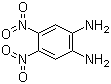 structure of CAS# 32690-28-1, 4,5-Dinitro-1,2-diaminobenzene;1,2-Dinitro-4,5-diaminobenzene; 4,5-Dinitro-1,2-benzenediamine; 1,2-Diamino-4,5-dinitrobenzene; 4,5-Dinitro-1,2-phenylenediamine; 4,5-Dinitro-o-phenylenediamine; NSC 170936
