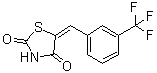 structure of CAS# 327033-36-3, 5-[[3-(Trifluoromethyl)phenyl]methylene]-2,4-thiazolidinedione