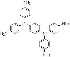 structure of CAS# 3283-07-6, N,N,N',N'-Tetrakis(4-aminophenyl)-1,4-phenylenediamine;N,N,N',N'-Tetrakis(4-aminophenyl)-1,4-benzenediamine; N,N,N',N'-Tetrakis(p-aminophenyl)-p-phenylenediamine