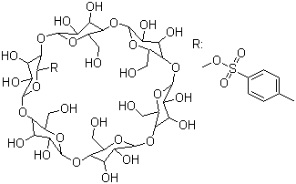 结构式 CAS# 32860-56-3, alpha-环糊精-6-单甲苯磺酸酯