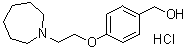 structure of CAS# 328933-65-9, 4-(2-Azepan-1-ylethoxy)benzyl alcohol hydrochloride
