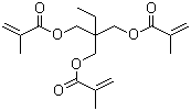structure of CAS# 3290-92-4, Trimethylolpropane trimethacrylate;TMPTMA; 2,2-Bis(methacryloyloxymethyl)butyl methacrylate; 2-Ethyl-1,3-dimethacryloxy-2-(methacryloxymethyl)propane