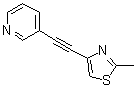 structure of CAS# 329205-68-7, 3-[(2-Methyl-1,3-thiazol-4-yl)ethynyl]pyridine;MTEP