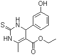 结构式 CAS# 329689-23-8, 6-甲基-4-(3-羟基苯基)-2-硫代-1,2,3,4-四氢嘧啶-5-羧酸乙酯
