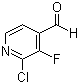 结构式 CAS# 329794-28-7, 2-氯-3-氟吡啶-4-甲醛