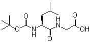 结构式 CAS# 32991-17-6, N-[叔丁氧羰基]-L-亮氨酰甘氨酸