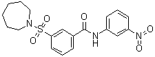structure of CAS# 330461-64-8, 3-[(Hexahydro-1H-azepin-1-yl)sulfonyl]-N-(3-nitrophenyl)benzamide