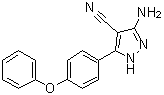 structure of CAS# 330792-70-6, 3-Amino-4-cyano-5-(4-phenoxyphenyl)pyrazole