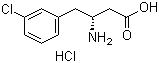 结构式 CAS# 331763-55-4, (R)-3-氨基-4-(3-氯苯基)丁酸盐酸盐