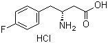 structure of CAS# 331763-69-0, (R)-3-Amino-4-(4-fluorophenyl)butyric acid hydrochloride;(betaR)-beta-Amino-4-fluorobenzenebutanoic acid hydrochloride