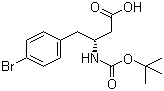 结构式 CAS# 331763-75-8, N-叔丁氧羰基-(R)-3-氨基-4-(4-溴苯基)丁酸