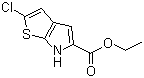 structure of CAS# 332099-01-1, 2-Chloro-6H-thieno[2,3-b]pyrrole-5-carboxylic acid ethyl ester