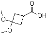 结构式 CAS# 332187-56-1, 3,3-二甲氧基环丁烷甲酸