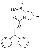 结构式 CAS# 333777-34-7, N-(9-芴基甲氧羰基)-(2S,4R)-4-甲基脯氨酸