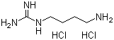 structure of CAS# 334-18-9, 1-Amino-4-guanidinobutane dihydrochloride;Agmatine dihydrochloride
