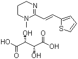 结构式 CAS# 33401-94-4, 酒石酸噻吩嘧啶