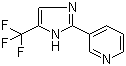 structure of CAS# 33468-84-7, 3-(4-Trifluoromethyl-1H-imidazol-2-yl)pyridine;2-(3-Pyridyl)-4-(trifluoromethyl)imidazole