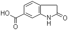 structure of CAS# 334952-09-9, 2-Oxoindoline-6-carboxylic acid;6-Carboxyoxindole; 2-Oxo-2,3-dihydro-1H-indole-6-carboxylic acid